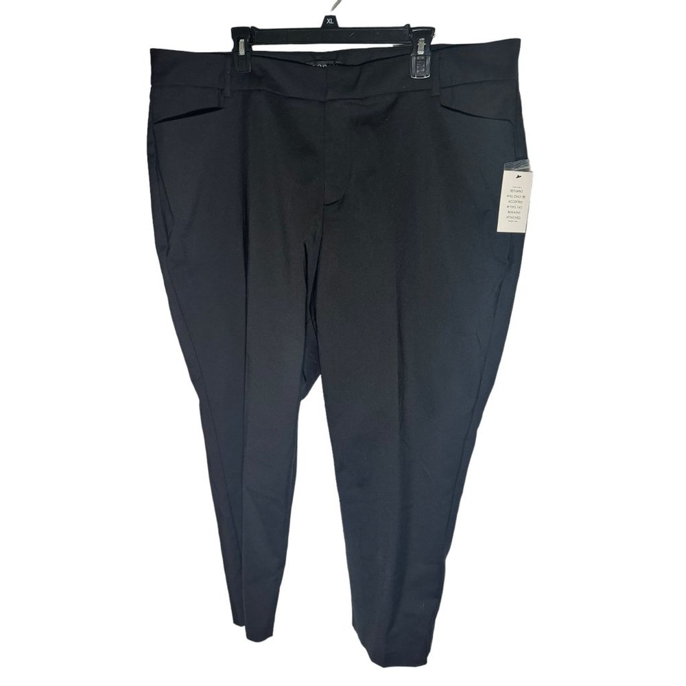 Eloquii Women's Dress Ankle Pants Size 22 Short Black with Stretch